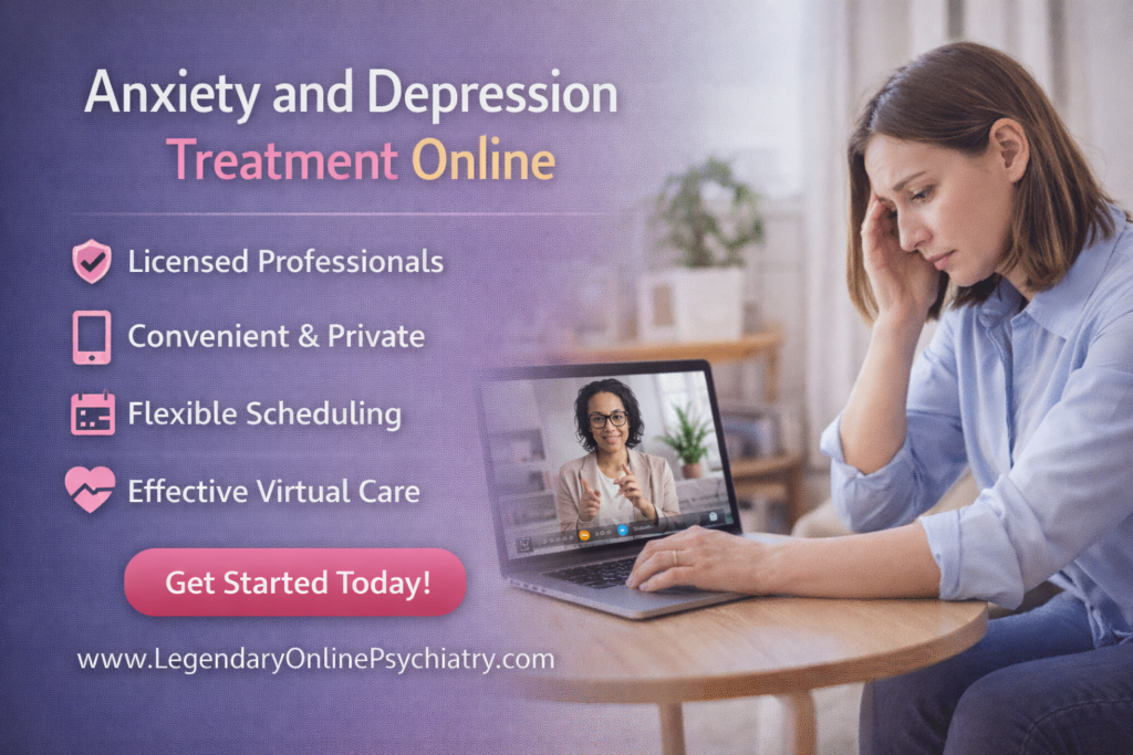 Anxiety and depression treatment online therapy session