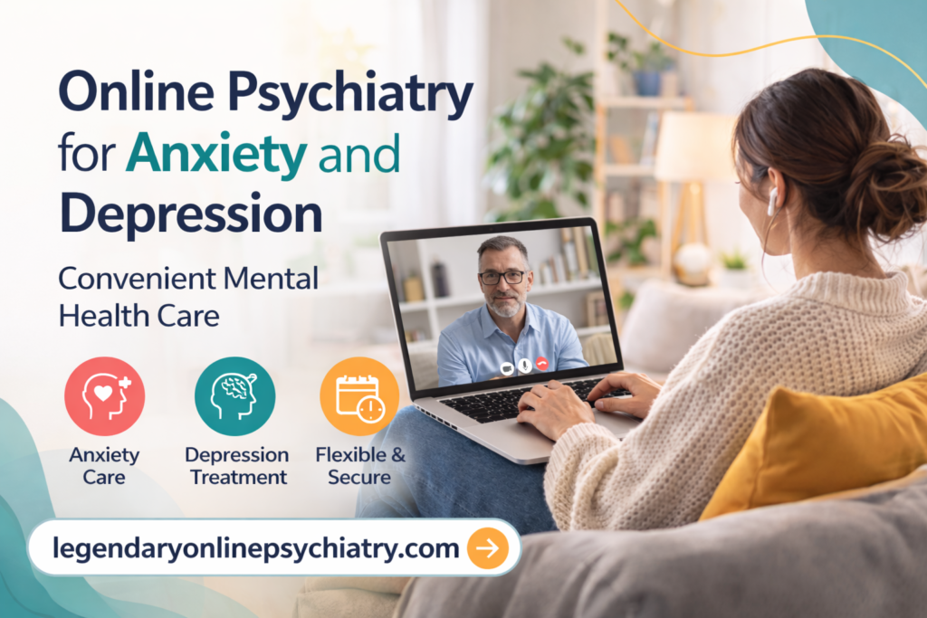 Online Psychiatry for Anxiety and Depression